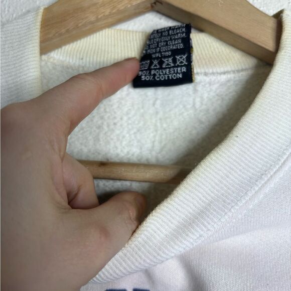 Vintage 90s Mackinac island pullover sweatshirt men’s size medium white - Picture 6 of 8
